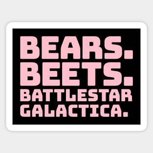 Bears Beets Battlestar Galactica Sticker